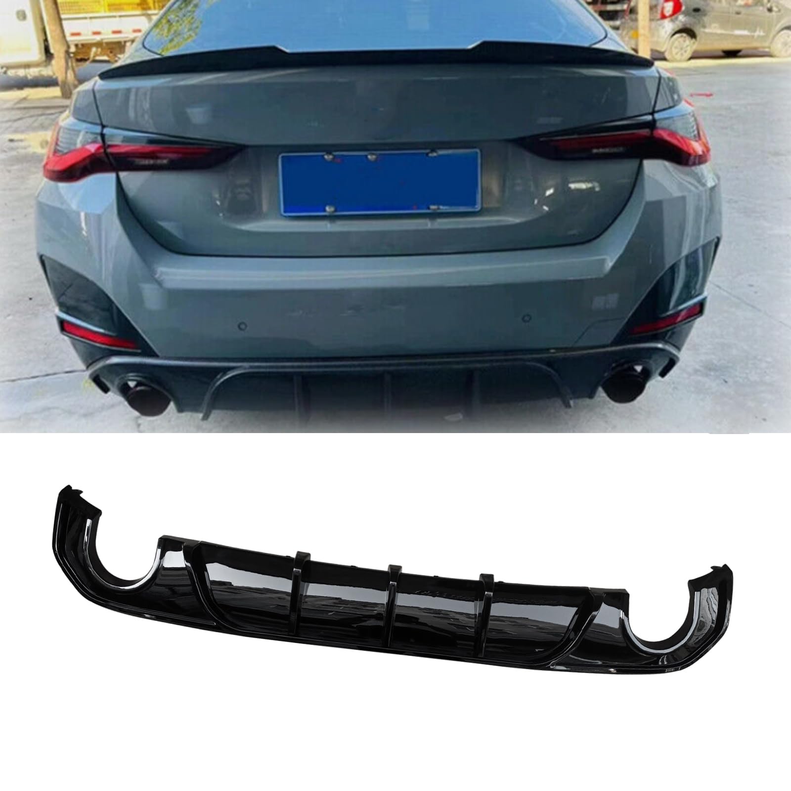 Amazon.com: NINTE Rear Bumper Diffuser for 2022-2024 BMW 4 Series Gran ...