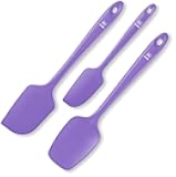 DI ORO Silicone Spatula Set - Rubber Kitchen Spatulas for Baking, Cooking, & Mixing - 600°F Heat-Resistant & BPA Free Silicone Scraper Spatulas for Nonstick Cookware - Dishwasher Safe (3pc, Lavender)