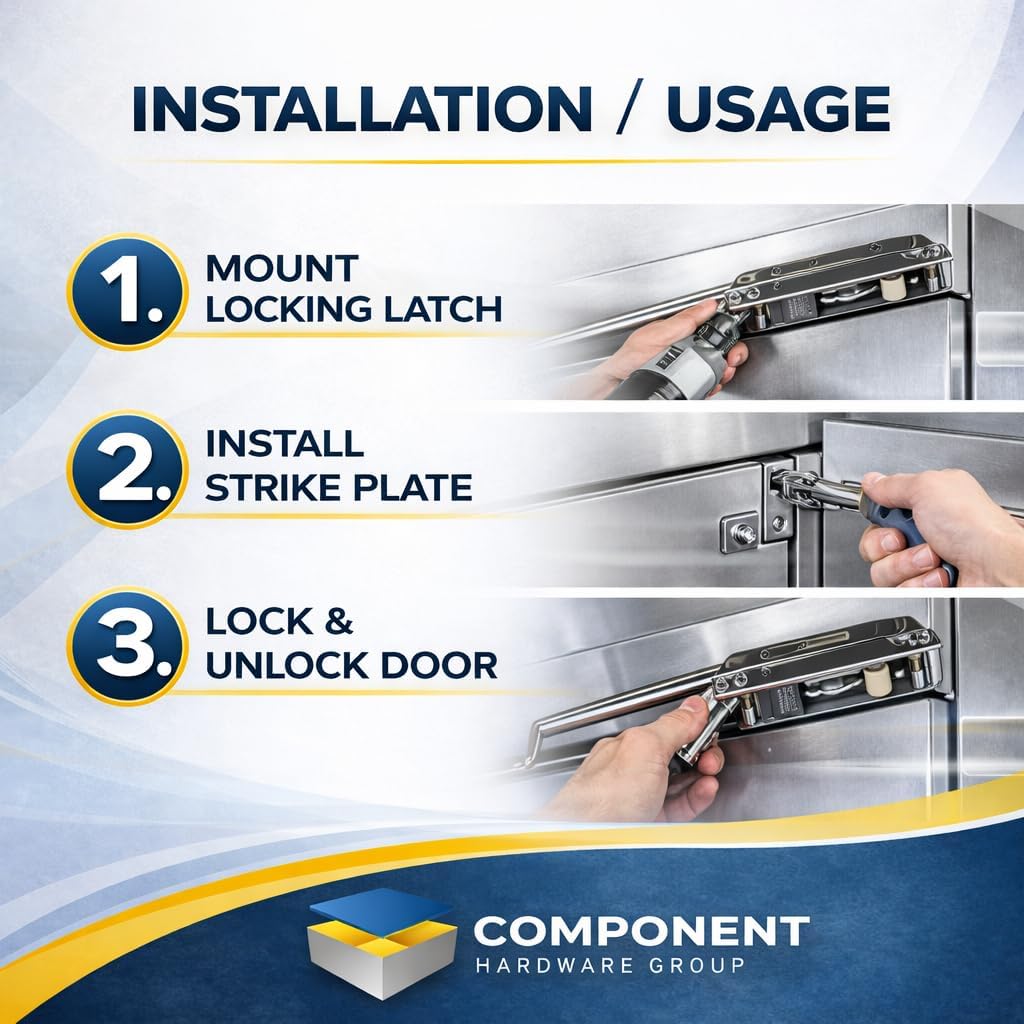 CHG (Component Hardware Group) R35-1105 Latch With Strike Mechanical Straight Handle For Chg Series 2830 59-1105 221097