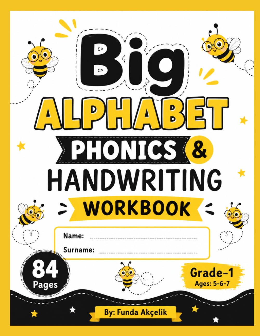 Big Alphabet Phonics & Handwriting Workbook: 84 Pages