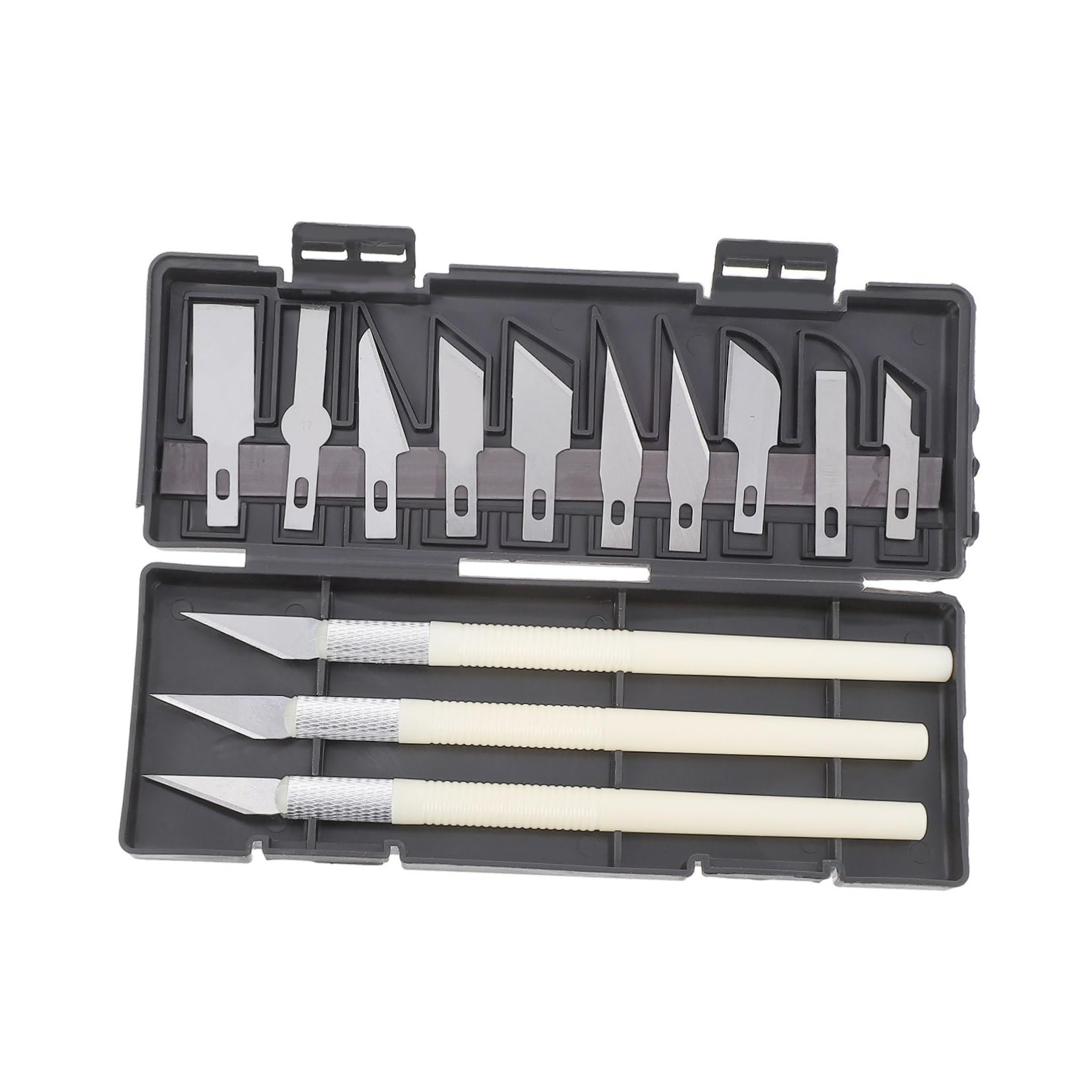 Operitacx -one Knives Set 13pc Carving Tools Precision Hobby Knives Made of Stainless Steel Abs Ideal for Beginners