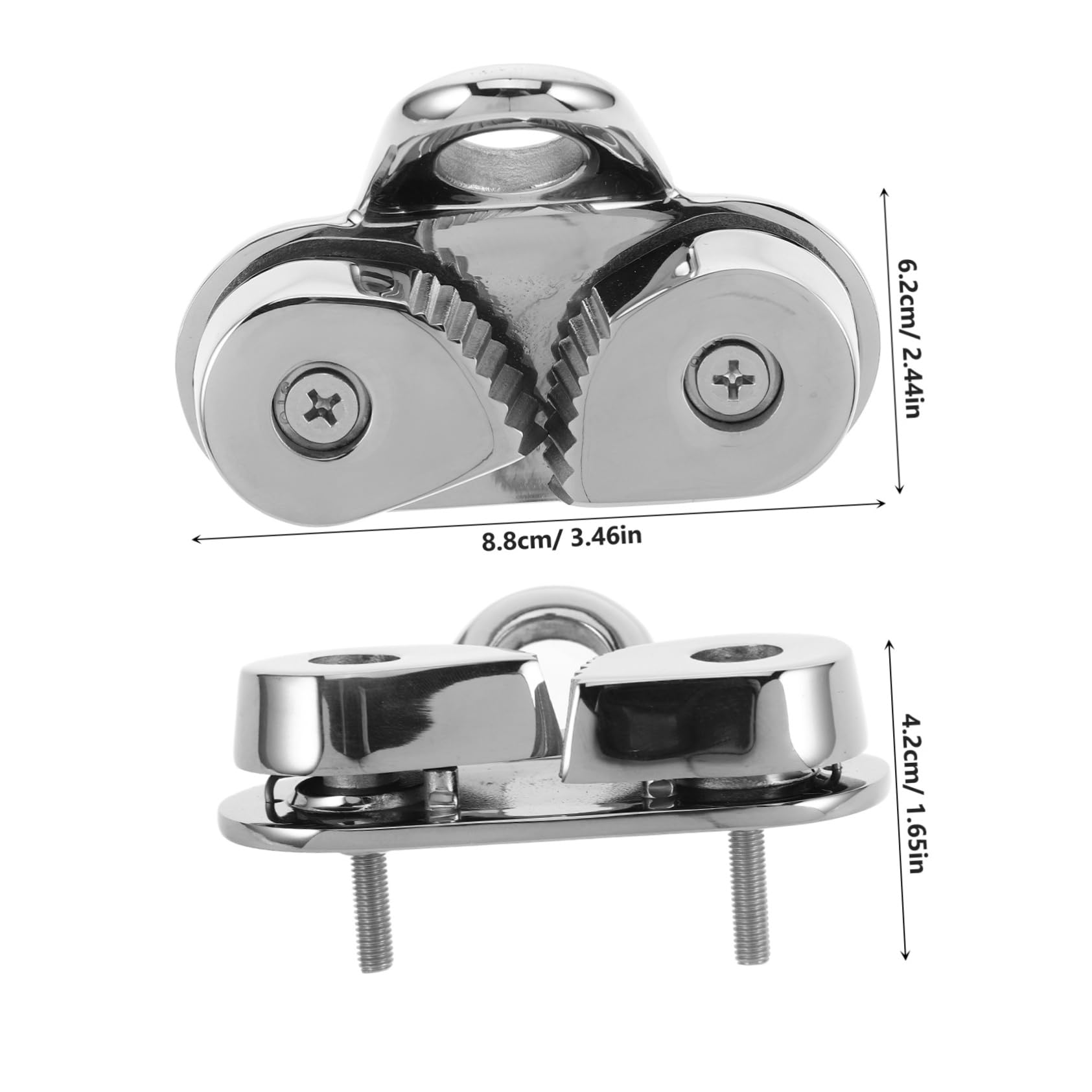 HANABASS Boat Cam Cleat Marine Boat Line Kayak Cam Cleat Rope Clamp with Swivel Hinge Sailing Hardware Canoe Accessories