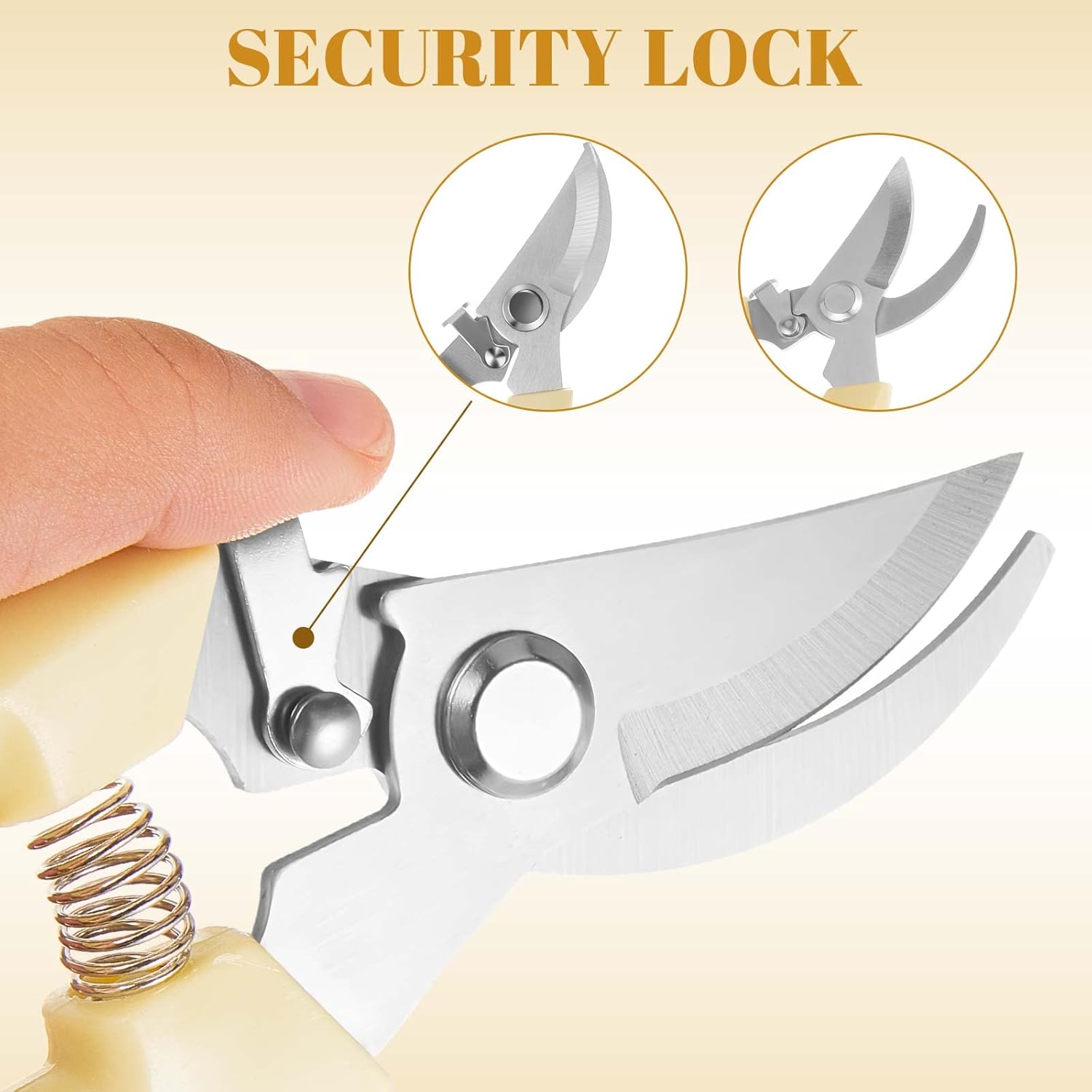 Amylove 24 Pcs Garden Flower Shears Pruning Scissors Valentine Heavy Duty Plant Scissor Garden Clippers Hand Bypass Pruner for Gardening Plants Hedge Tree Cutting Miniature Bonsai Modeling(Beige)