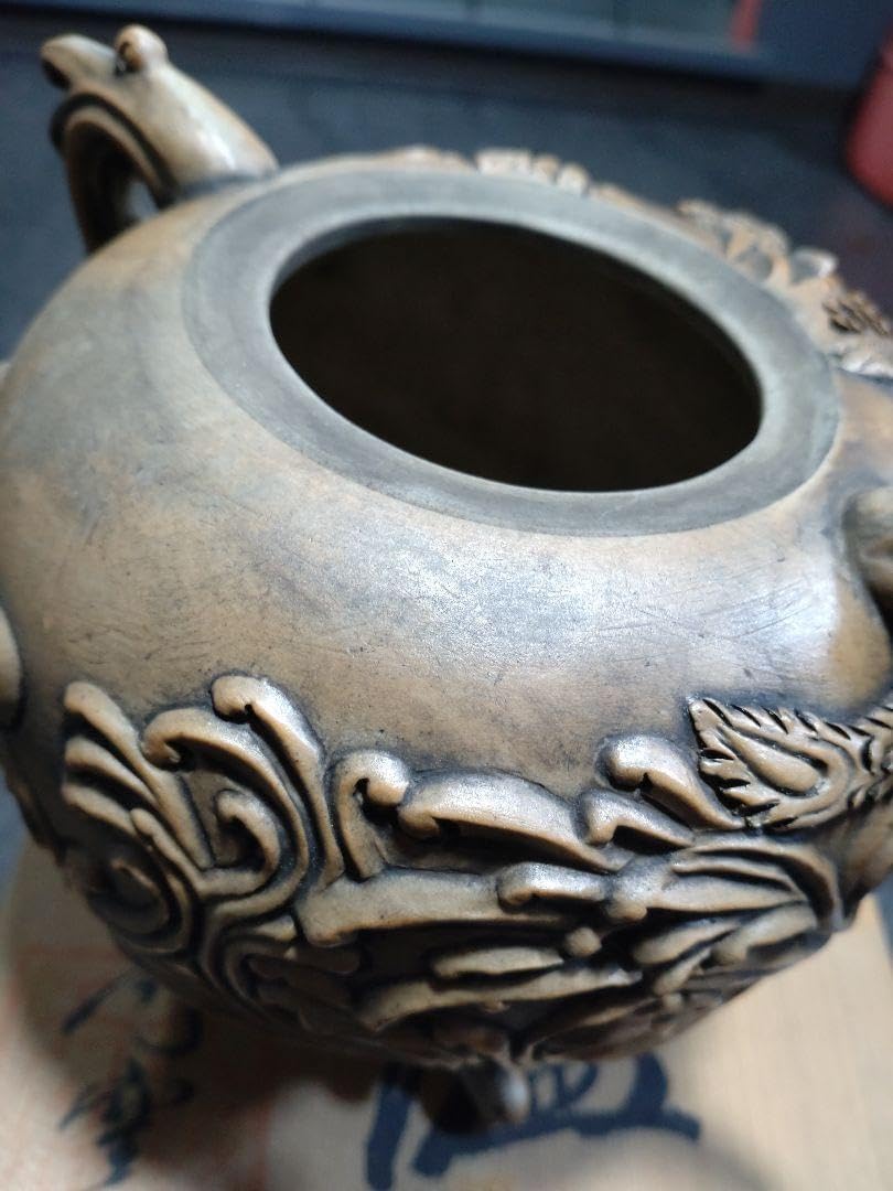 香爐 き 骨董 名家出物 鍋島焼 陶器製 和物 武右衛門窯 香爐 箱付き