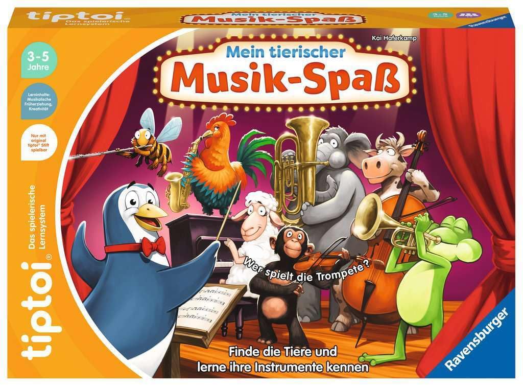 Ravensburger tiptoi Spiel 00169 My Animal Music Fun, Educational Game for 1-4 Children from 3-5 Years
