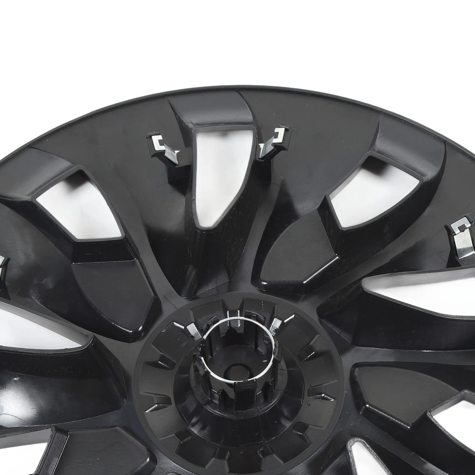 Capuchon de Moyeu de Roue, Enjoliveur de Roue Noir Mat de 18 Pouces, Couvre-jante de Voiture, Remplacement D'accessoires Extérieurs pour 2017‑2023