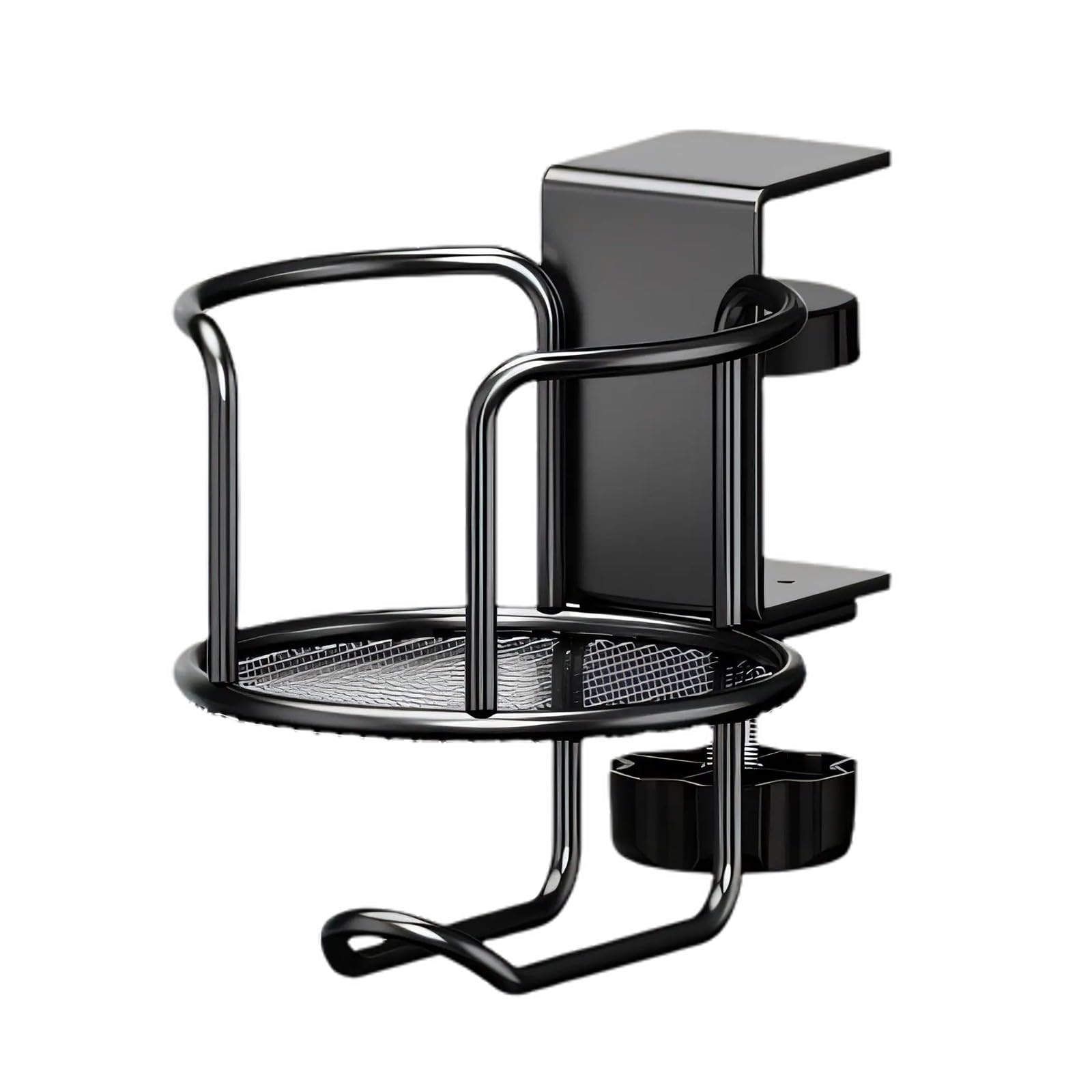 Tsophreniq Space Saving 2 in 1 Tabletop Planner with Wide Opening Cup Cradle and Strong Hook for Workstation Needs Quick Install Desk Cart
