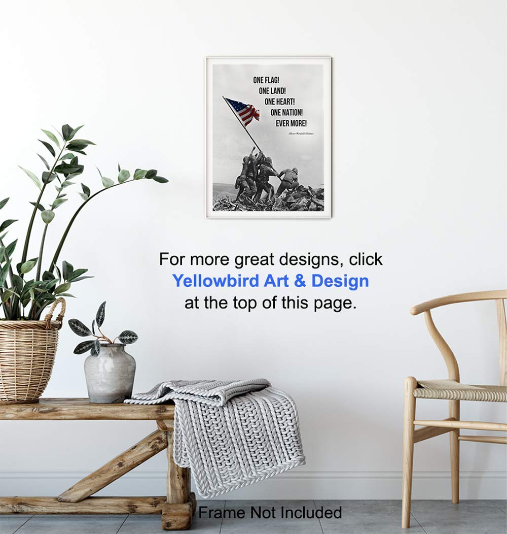 Amazon.com: American Flag Wall Art - Marine Flag - Iwo Jima Wall
