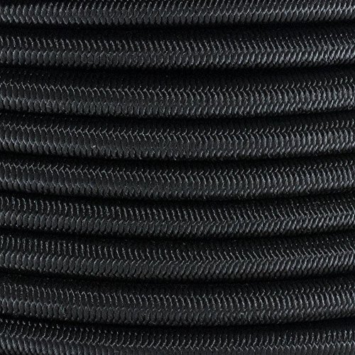 West Coast Paracord Bungee Elastic Nylon Shock Cord (3/8 Inch x 25 Feet, Black)