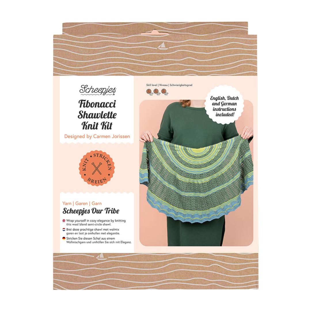 Scheepjes - Scheepjes Fibonacci Shawlette Lavorare A Maglia Kit - 1 Impostata-image