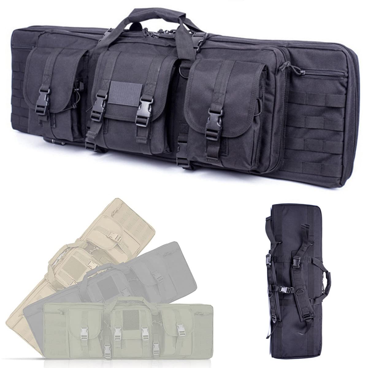 Borsa Tattica Per Fucili DSLEAF - Custodia Imbottita Per 2 Fucili, Ideale Per Caccia E Tiro