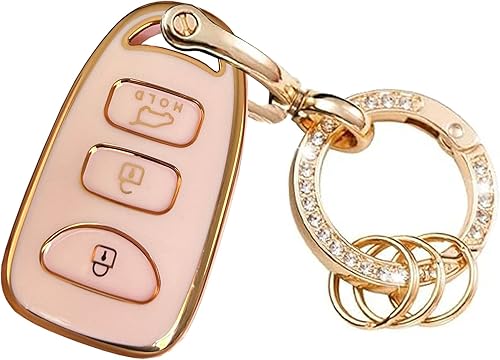 Miniatura 9 de TAPAYICA Funda para llavero Hyundai Elantra Sonata Kia Forte Optima Spectra (4B-blanco)