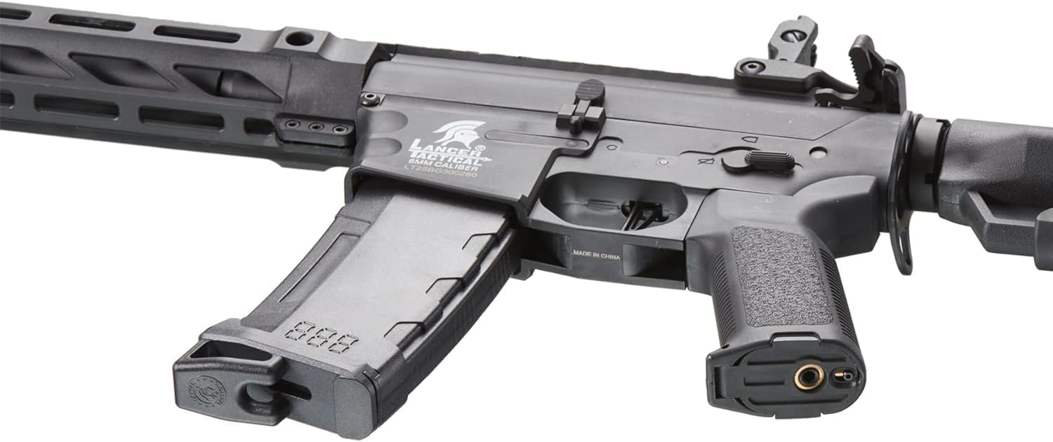 Lancer Tactical Gen 3 SPR Interceptor M4 Airsoft with Programmable Mosfet/ETU-Electric Full/Semi-Auto AEG Rifle (Lipo Battery & Charger Included)