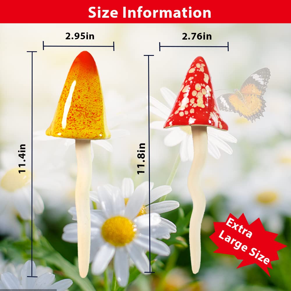 Keramik-Pilzdekoration Für Den Garten – Bunt, Wetterfest Und Mit Federmechanismus