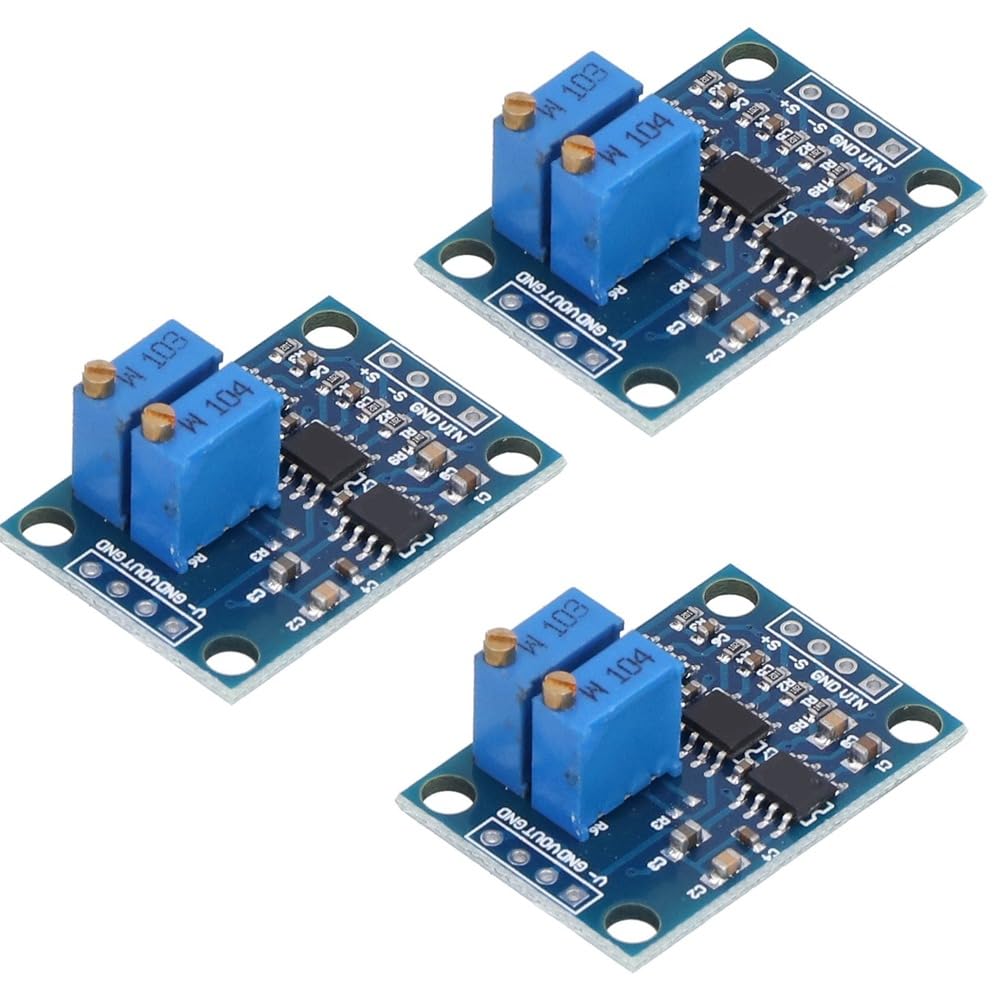 Chiffonade 3Pcs Millivolt Voltage Amplifier with AD620 Chip 1000 Times Magnification High Accuracy Good Linearity for Signal Amplification