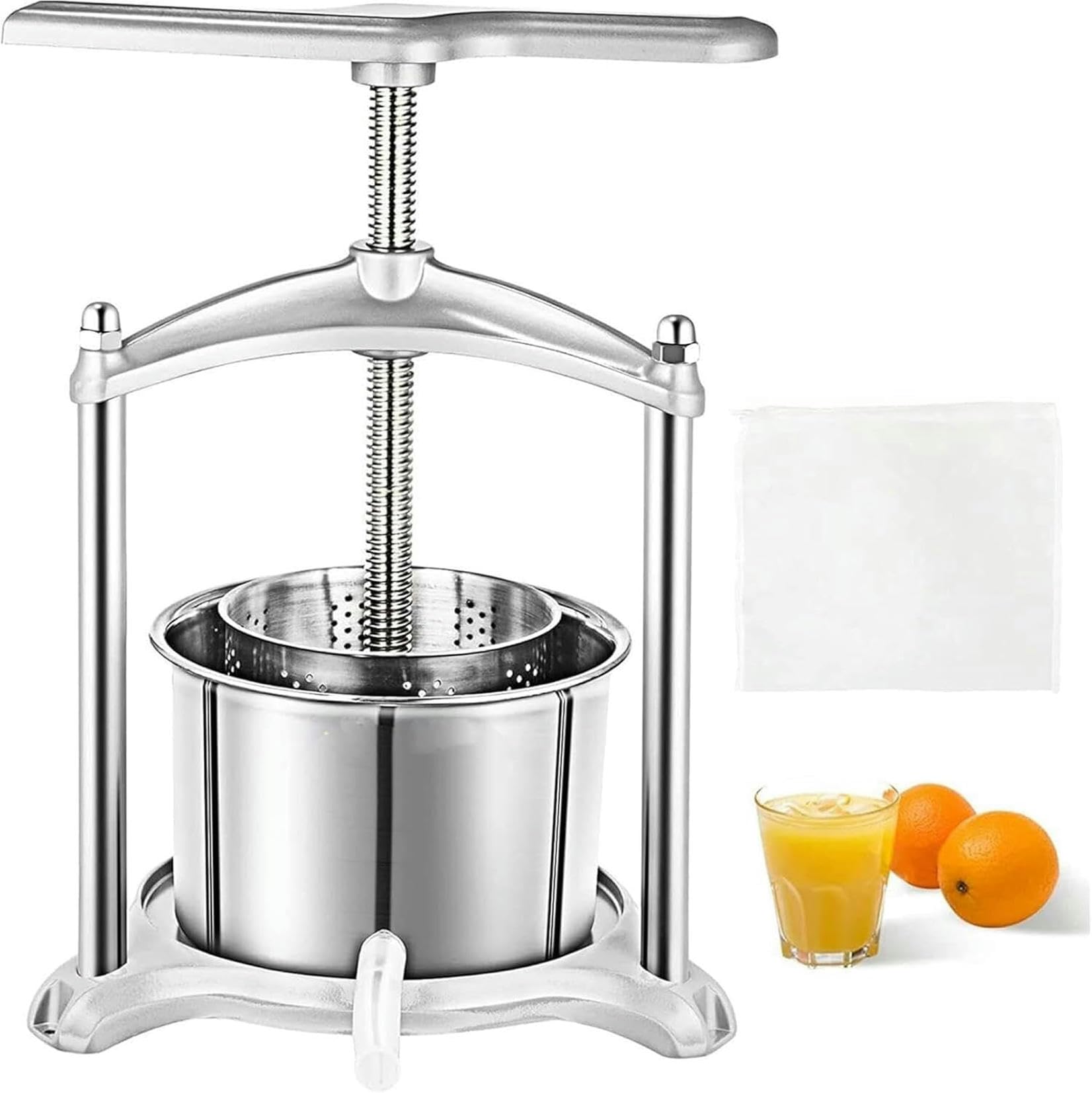 Presse de vin et extracteur de cire d'abeille 3L en acier inoxydable durable