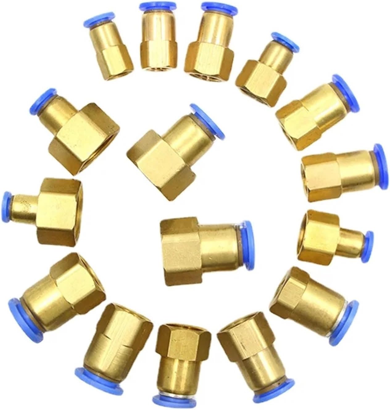1pcs Pneumatic Quick Connector Air Fitting For 4 6 8 10 12mm Hose Tube Pipe 1/8" 3/8" 1/2" 1/4" BSPT Female Thread Brass(10-02)