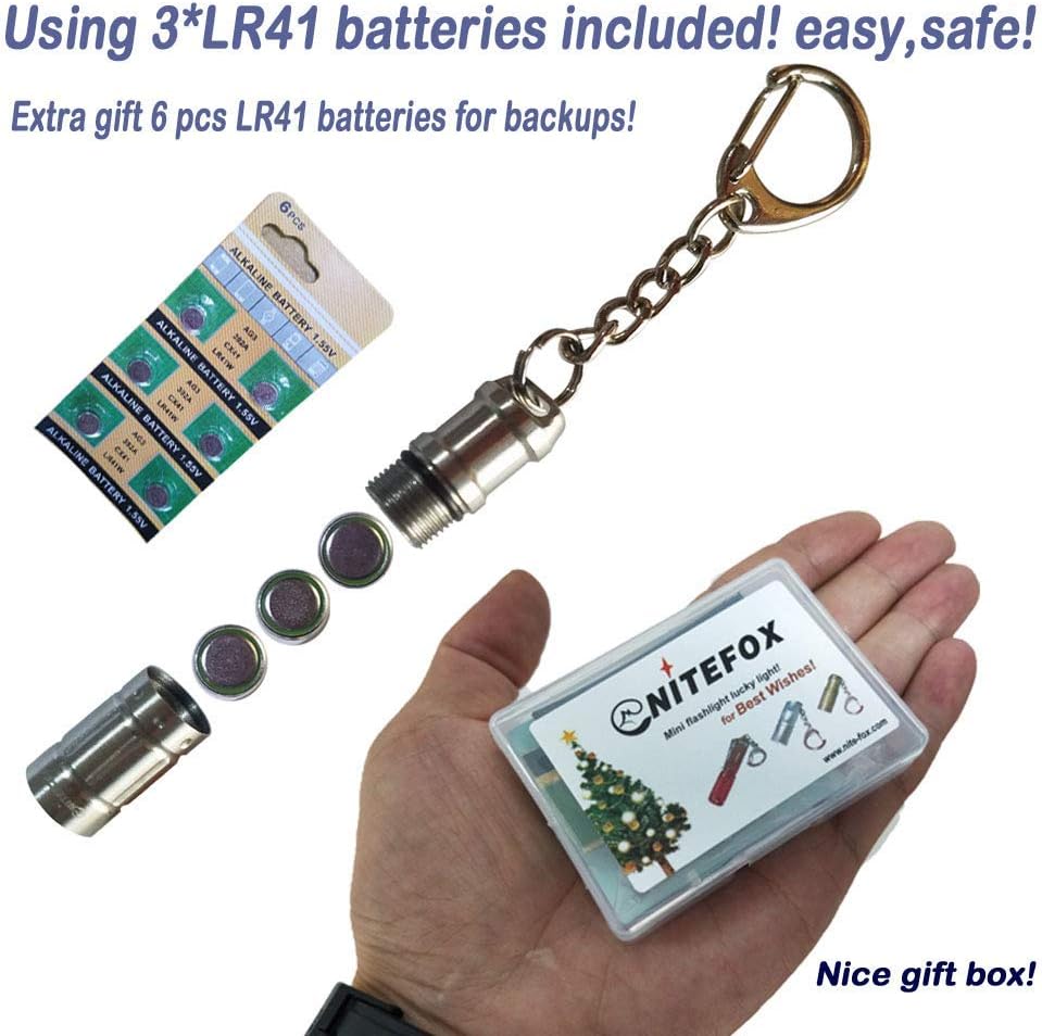 e1 The World's Smallest Flashlight Micro Tiny Mini Keychain Light Long-Lasting Safety Light for Everyday Carry Emergencies Outdoor Dog Walking Hiking Camping Nice Gift for Parents and Kids.