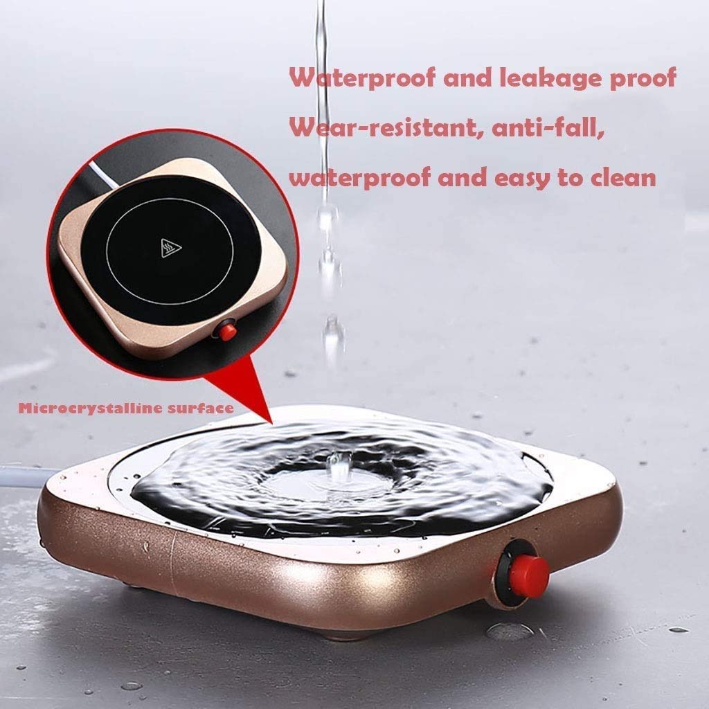 Tazza da caffè Warmer Cup Warmer Beverage Warmer for Ufficio Scrivania e casa, tè, Acqua, Cacao o Tazza di Latte con coperchi di Silicone Alimentare (Nero) (Color : A)