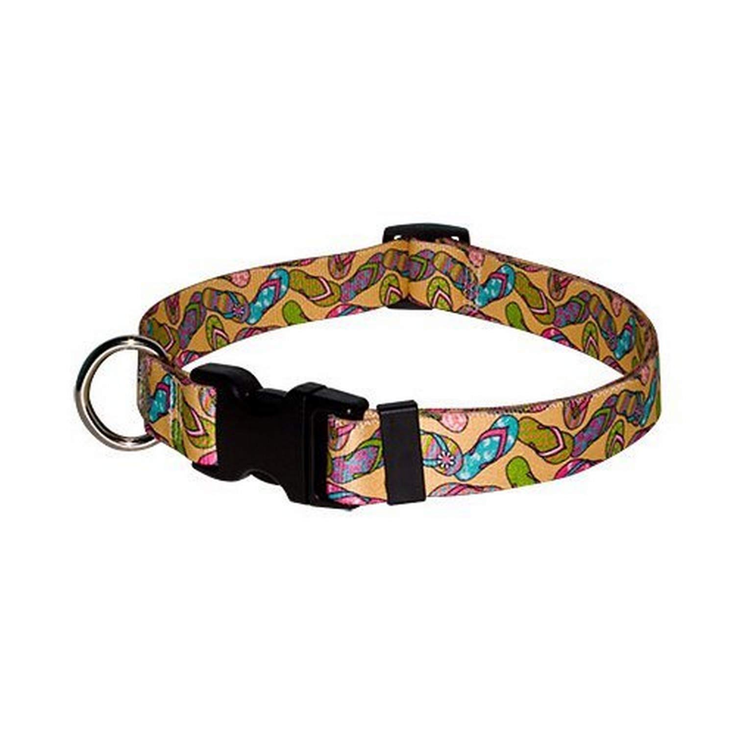 Flip Flops Dog Collar - Size Large 18" to 28" Long - Made In The USA