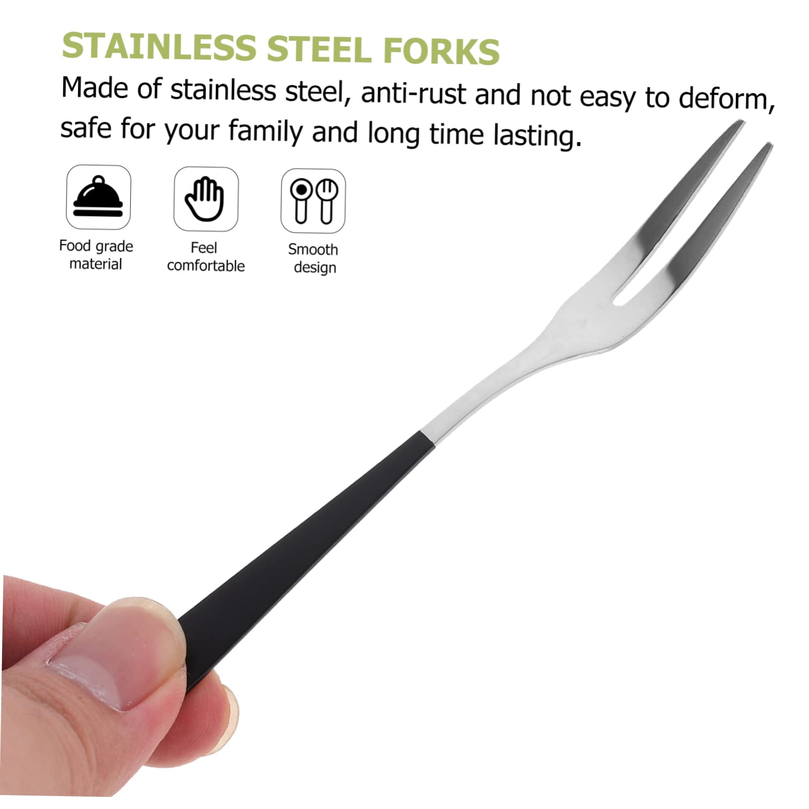 FUNOMOCYA 12 Pcs Fork Appetizers Fruit Salad Serving Utensils Lemon Decor Lemons Decor Escargot Dinnerware Home Tableware Luxury Food Pick Stainless Steel