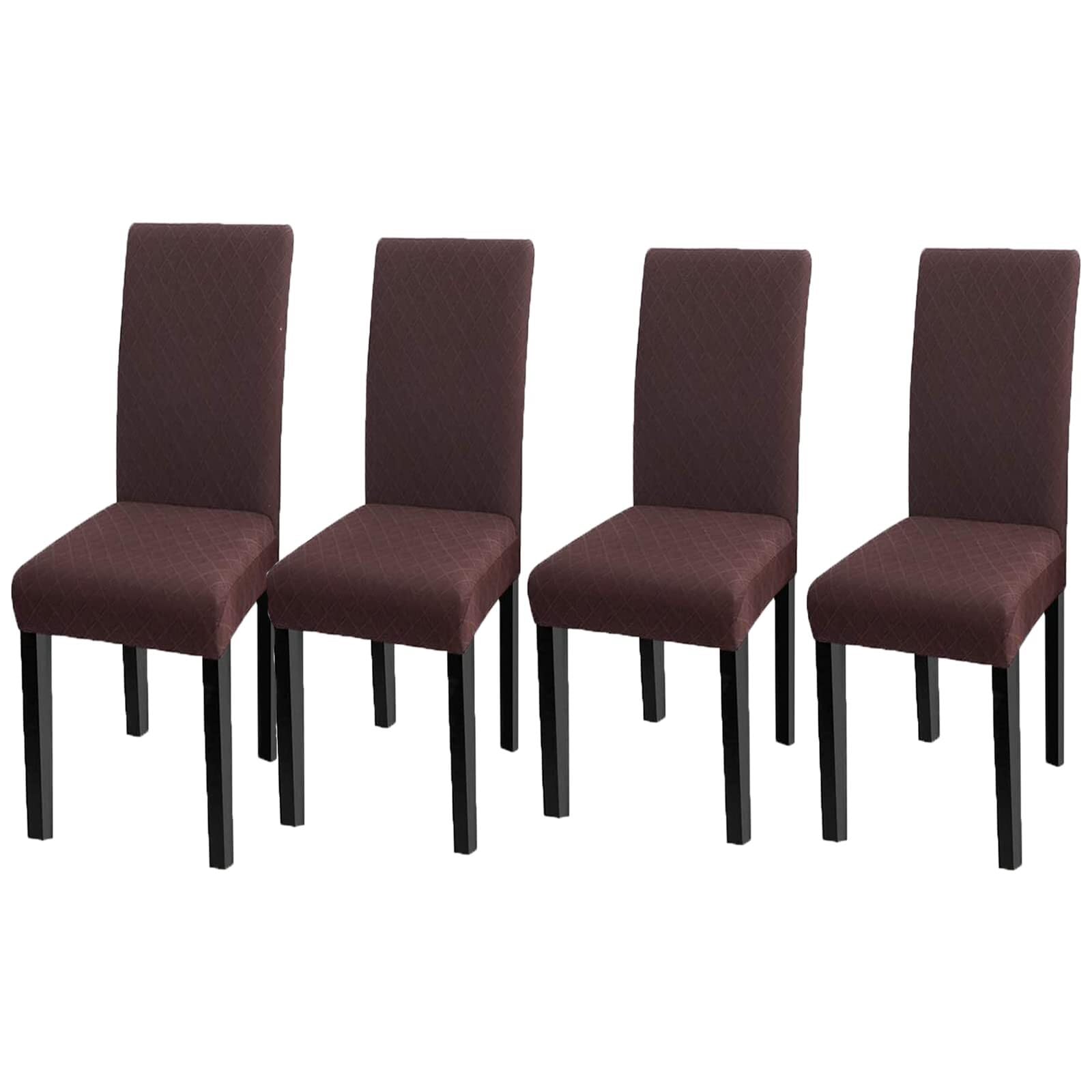NMVAWIPT Stretch Parsons Dining Chair Covers, Removable Washable Elastic Slipcovers, For Restaurant, Hotel, Ceremony(3#,4pcs)