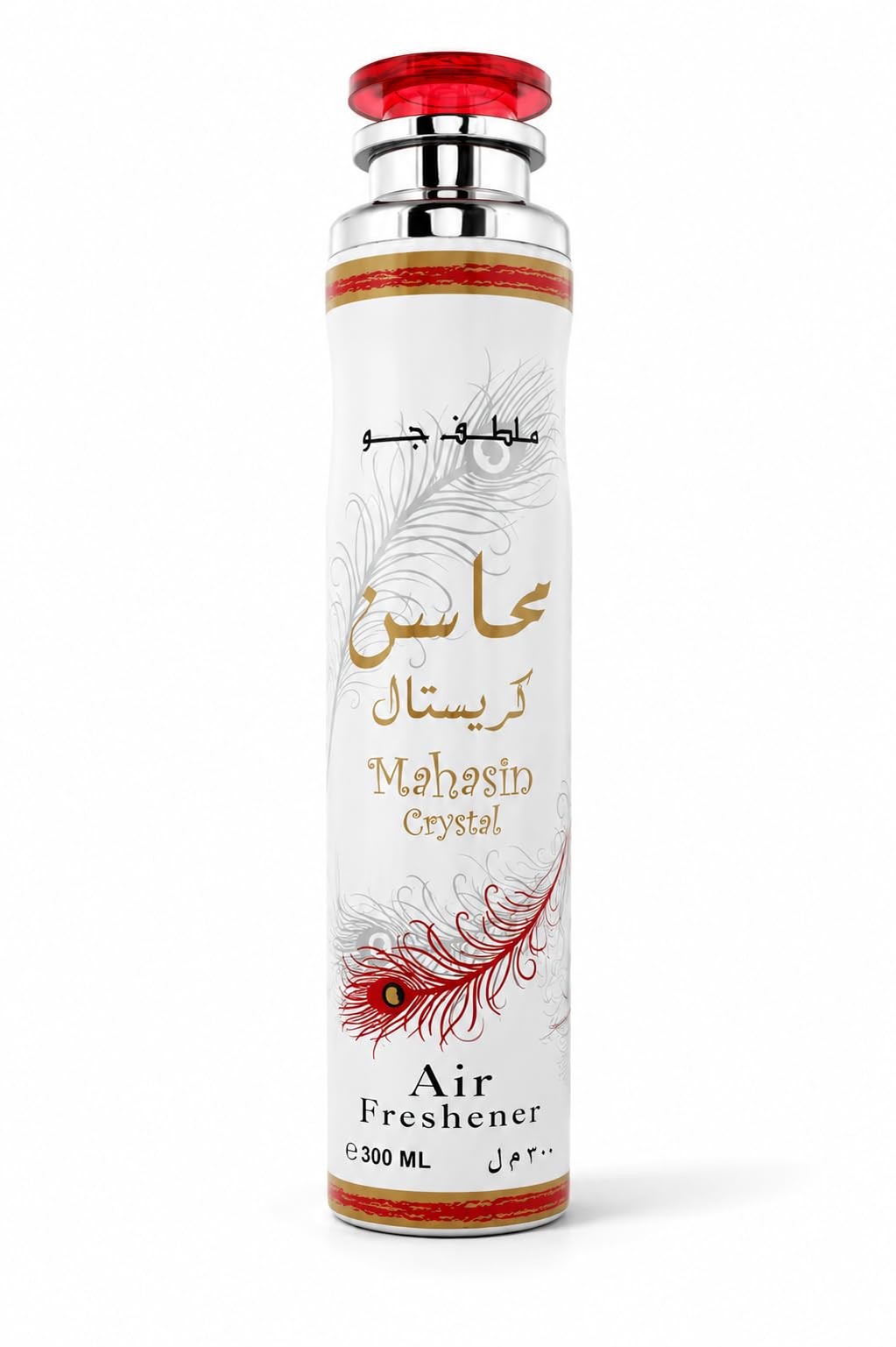 Luxury Arabic Air Freshener Spray 300ml – Long Lasting Oud Room Spray, Premium Home Fragrance Mist, Exotic Arabian Scent for Living Room, Bedroom, Office & Car (Mahasin Crystal)