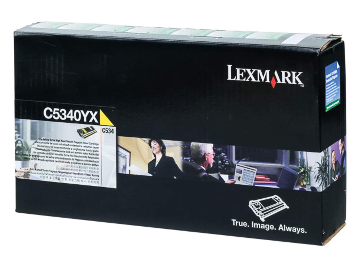 Toner jaune Lexmark C5340YX pour rapports de bureau et graphiques couleur