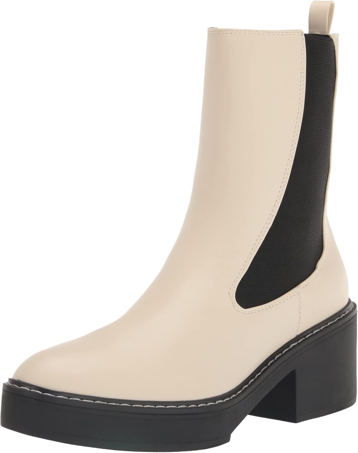 Nine West Women's DOLEAS Ankle Boot, Chic Cream, 8.5