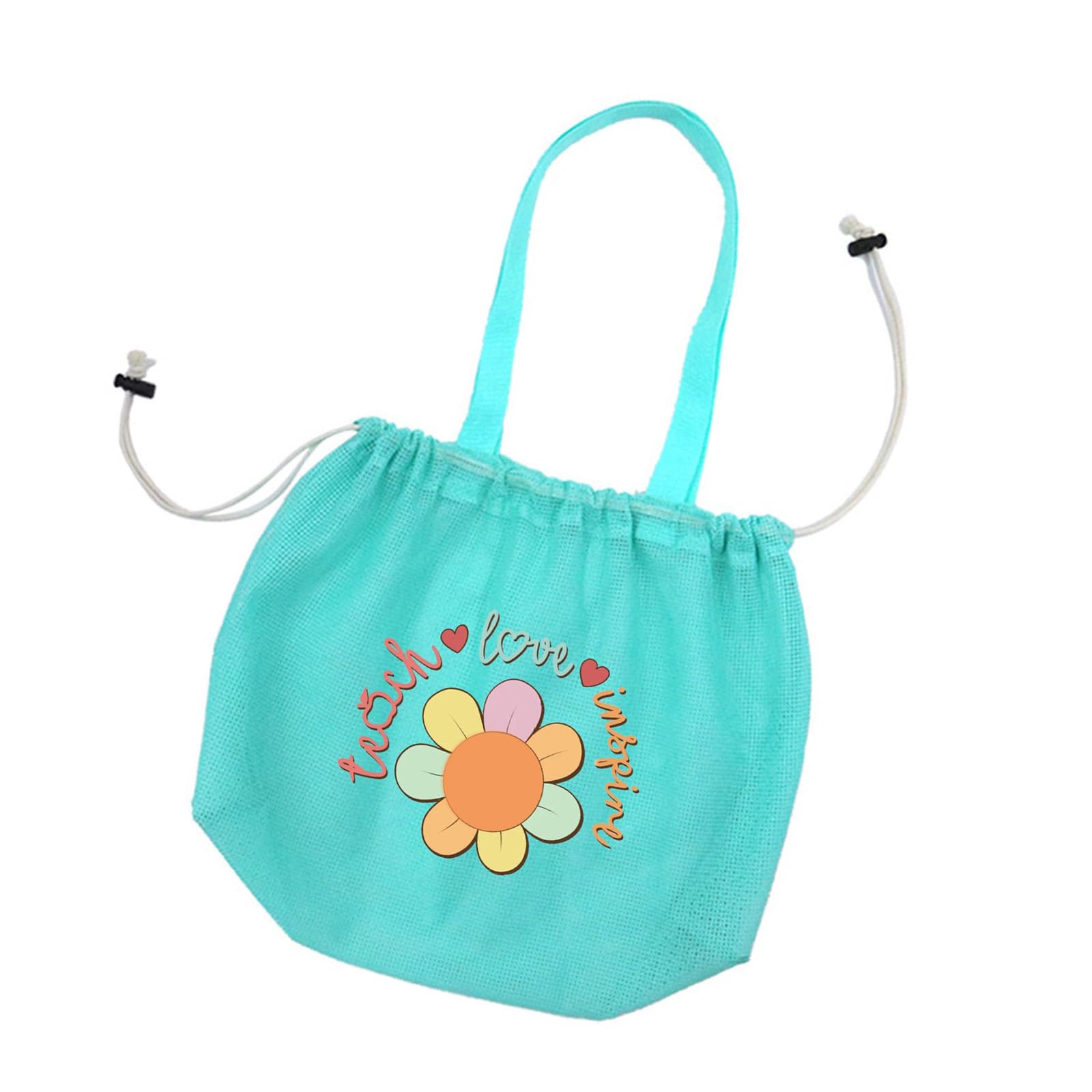 Meshes Beach Bag with Handle Swimming Pool Bag Shell Collecting Sand Toy Beach Toy for Seaside Activity Sand