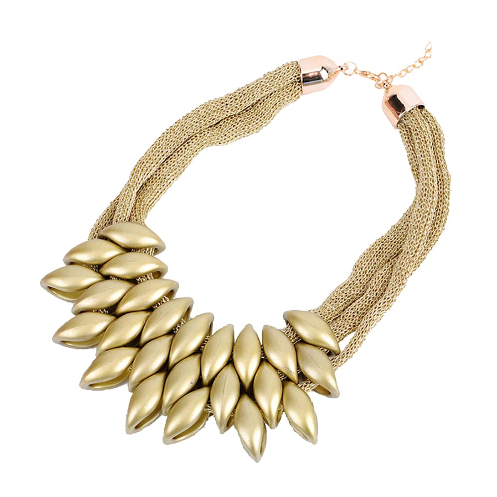 SYGA Hand Woven Womens Fashion Necklace Jewellery For Women, Engagement, Gift, Party - Gold (B09YYGFQHK) Amazon Price History, Amazon Price Tracker