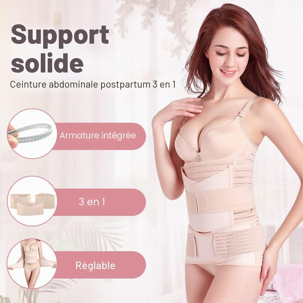 Ceinture Post Accouchement: 3 In 1 Gaine Post Accouchement Ceinture Abdominale Femme Post Accouchement - Gaine Apres Accouchement Post Partum Ventre Plat