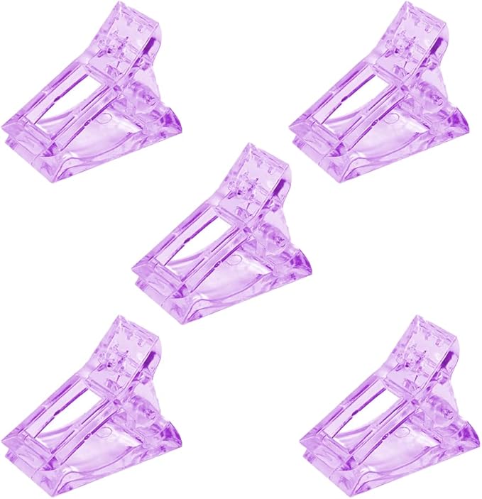 5 Pcs Polygel Nail Clips, Nail Tips Clip for Quick Building Gel