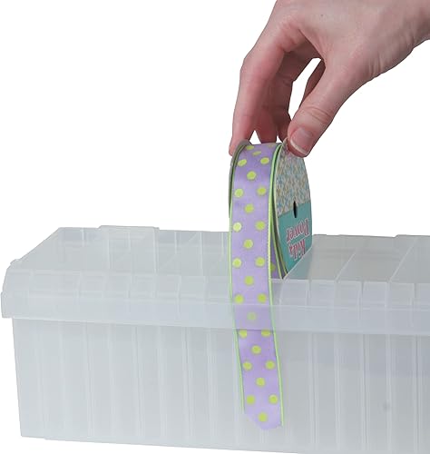 Miniatura 4 de Craft Mates Organizador de cuentas y contenedores de almacenamiento de plástico para manualidades, botones, pasadores y más, 18 compartimentos