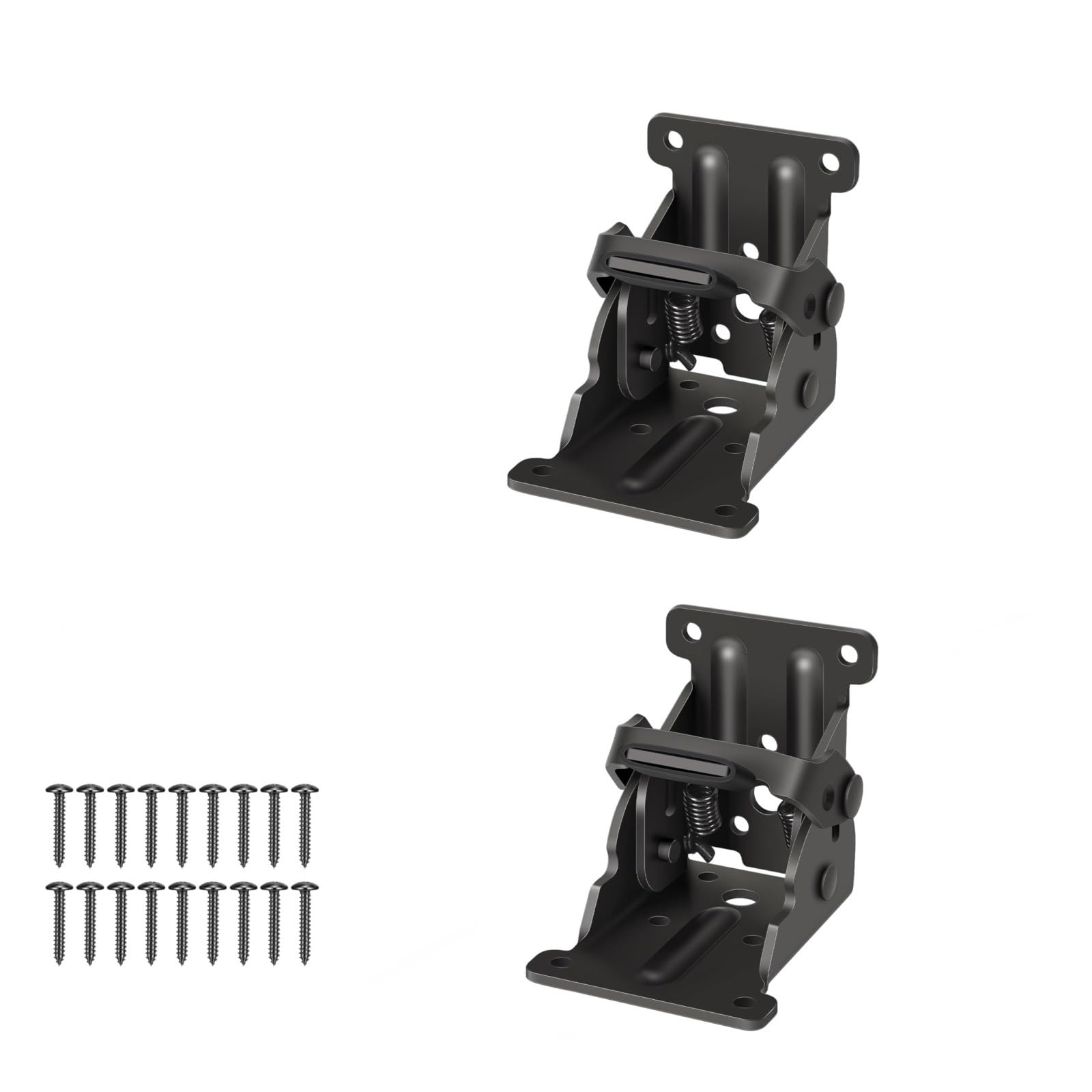 Cbtyacvlp Black-2Pc Folding Leg Hinge Bracket 0-90-180 Degree Foldable Support Self-Locking With Screws(Black-2Pc)
