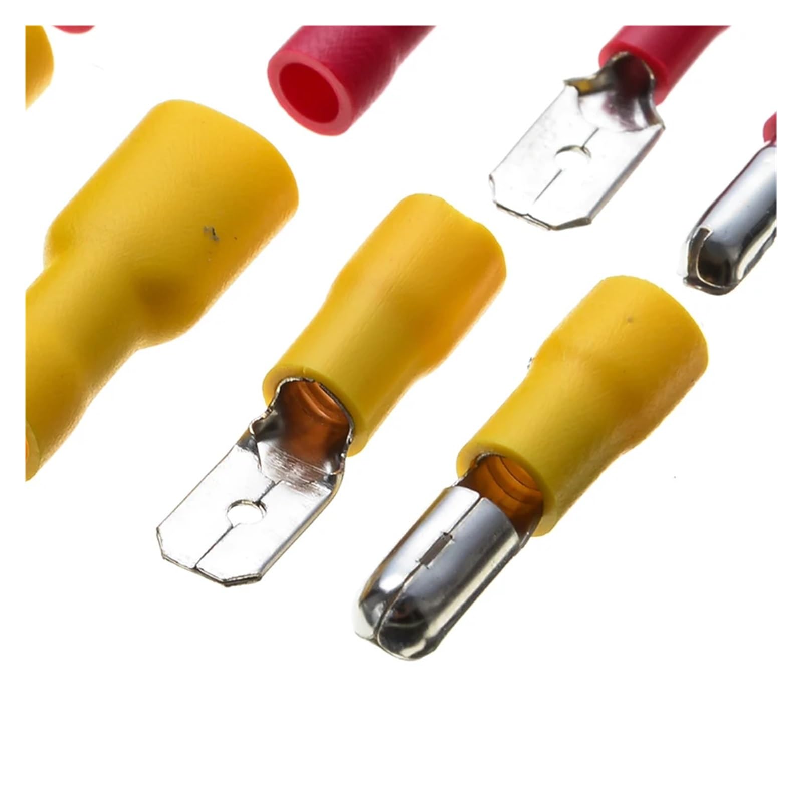 200 terminali a crimpatura a freddo in PVC, connettori elettrici isolati, terminali maschio-femmina, set di connettori marini automobilistici.