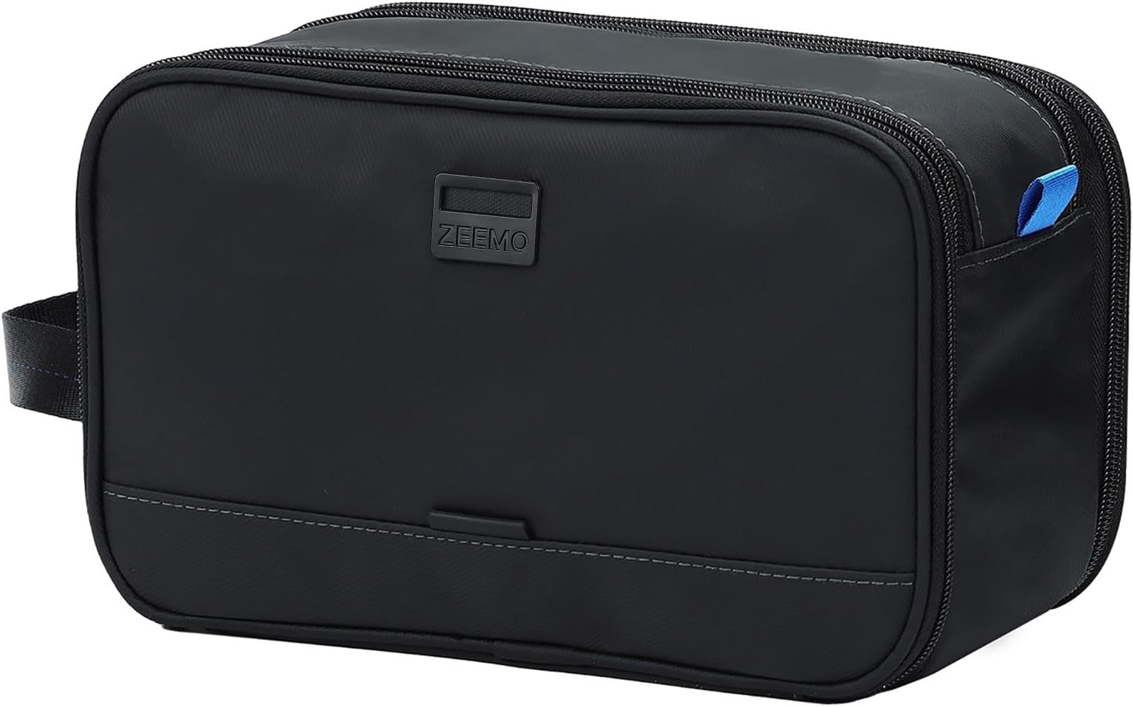 Trevel Toiletry Bag for Men, Full Open Dopp Kit with Dual Compartment | Double-sided storage and water-resistant fabric for Shower and Hygiene Accessories,Bathroom Essentials,Cosmetics,Black,Medium