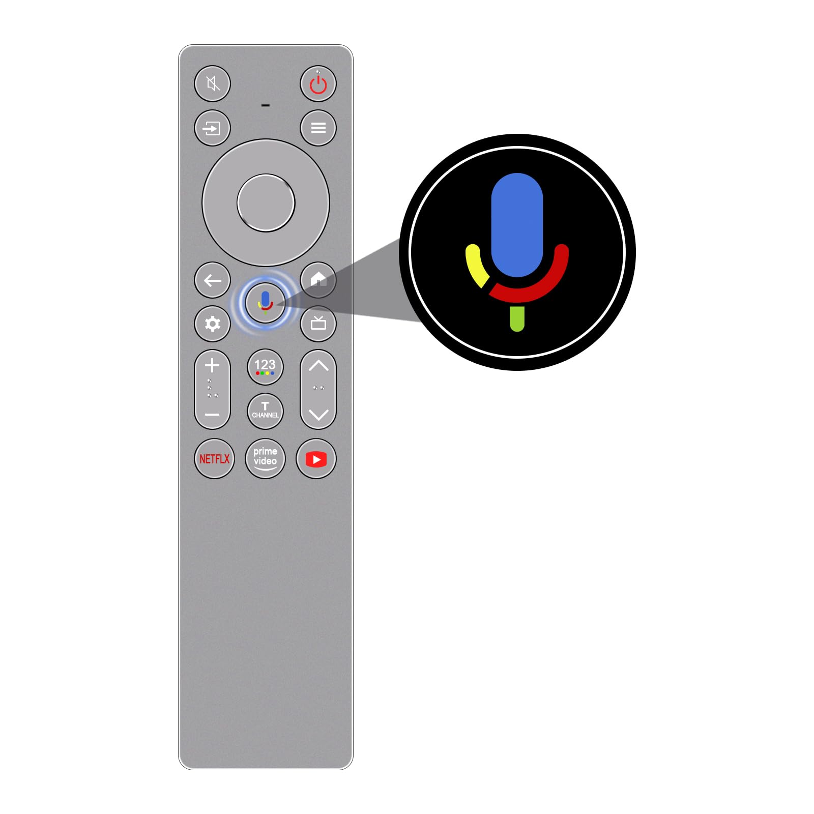 VINABTY RC933A FMB1 G0401-000322 Télécommande vocale de rechange pour TCL 4K OLED Smart TV 75C89K 75Q8CX7 85Q8CX7 98Q8CX7 43S446 50S446 50S546 55S446 55S546 6 65RR 646 55R646 65S546