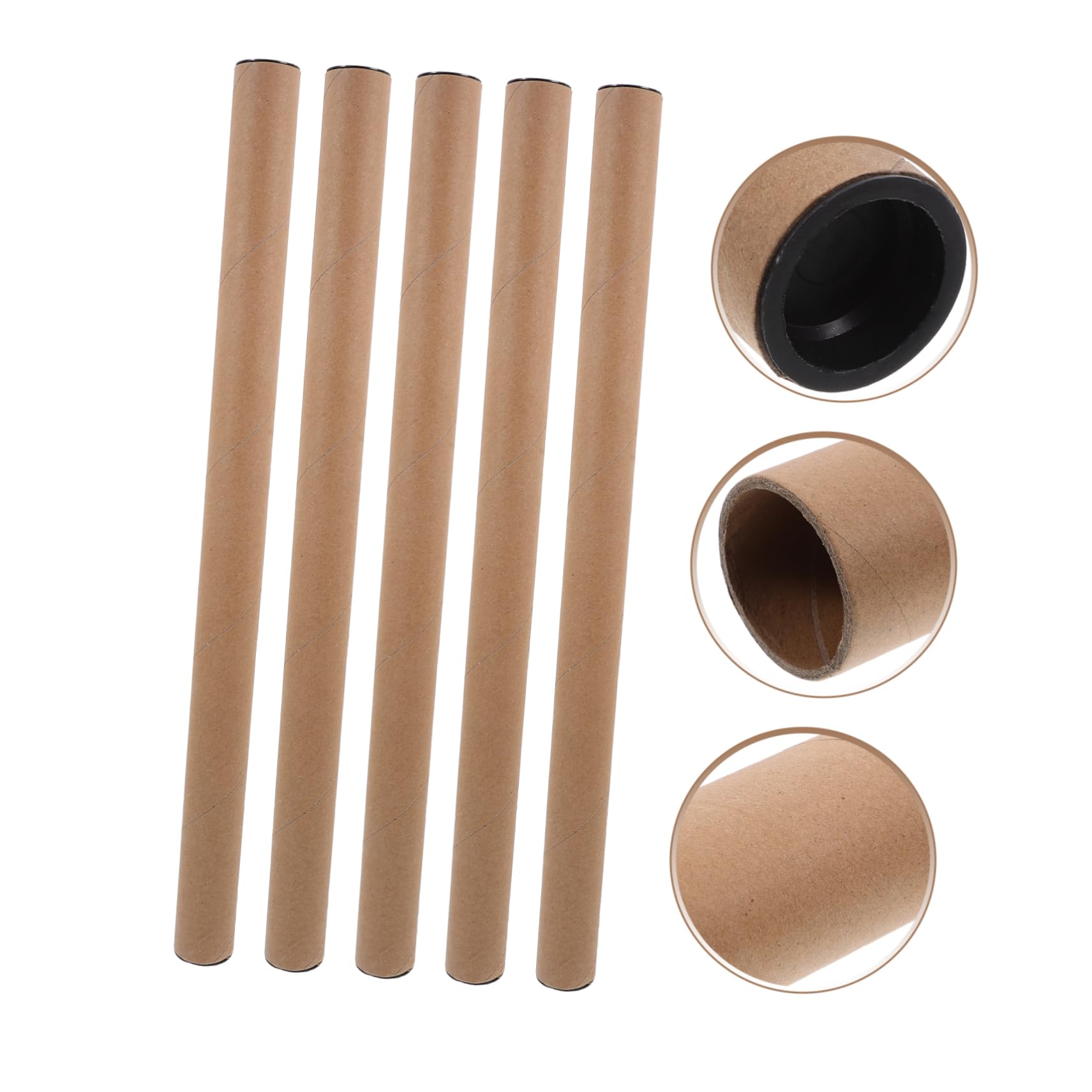 TEHAUX 30pièces Tube De Transport Papier Kraft Lot De Support Pour Poster Documents Et Œuvres Art Lors De Expédition Et Stockage