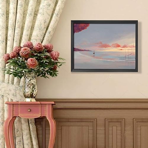 Miniatura 8 de Giftgarden Marco negro de 18 x 24 pulgadas, marcos grandes de 18 x 24 pulgadas, para exhibición de paisaje y vertical, juego de 7