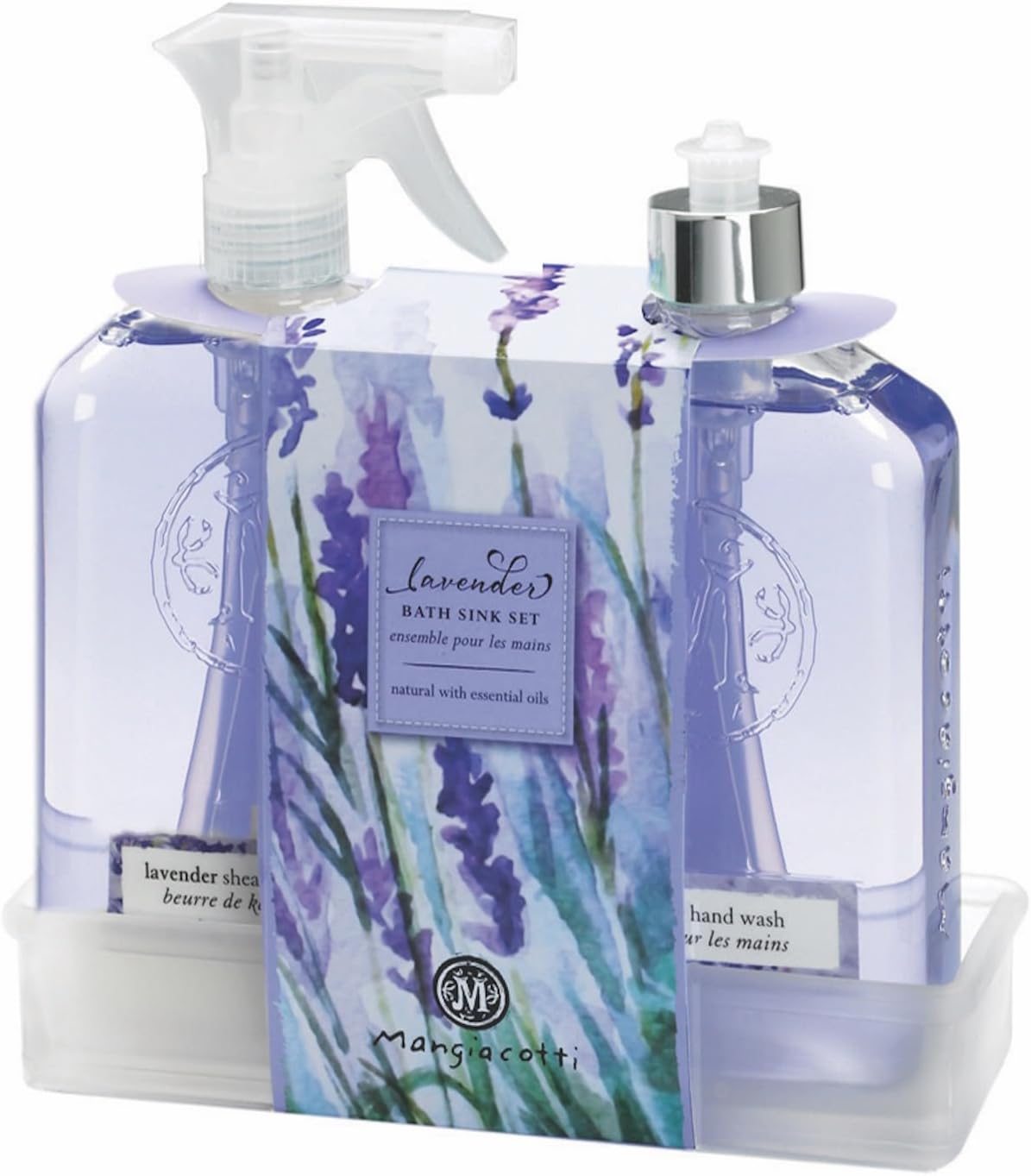 Mangiacotti Kitchen Sink Gift Set Plant-Based Liquid Dish Soap and All-Purpose Cleaner Surface Cleanser, 14.4 Fluid Ounces Each, Lavender