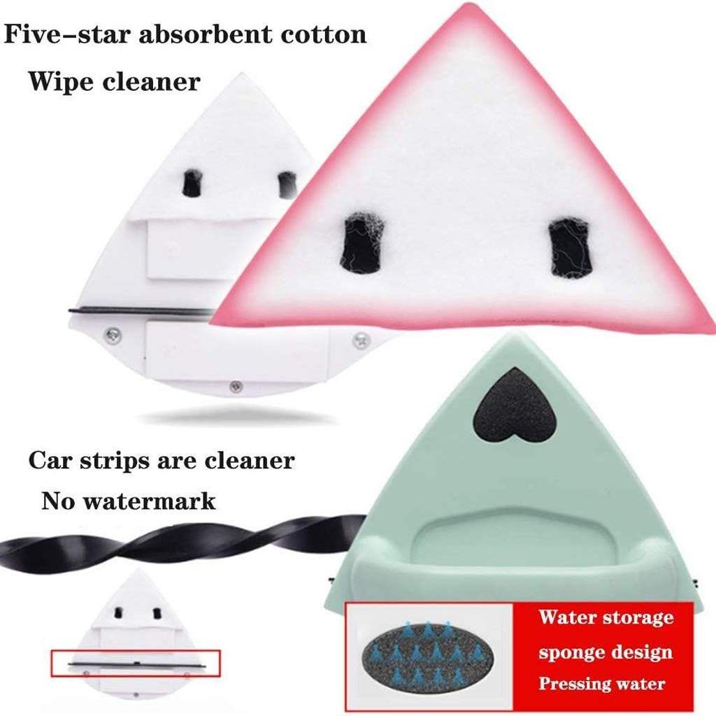 Light Green Glass Wipe，Magnetic Window Cleaner Side Glass Surface Cleaning Brush Glass Wiper Squeegee Cleaning