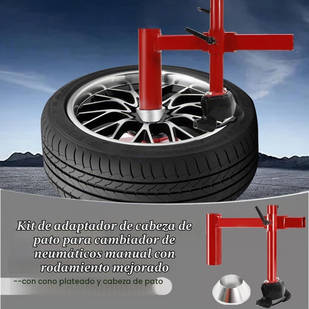 Desmontadora De Neumáticos Manual Ajustable,Kit Adaptador de Cabeza de Cambiador de Neumáticos Manual,Kit de Adaptador de Cabeza de Pato Manual del Cambiador de Neumáticos,para Neumáticos 16 A 21