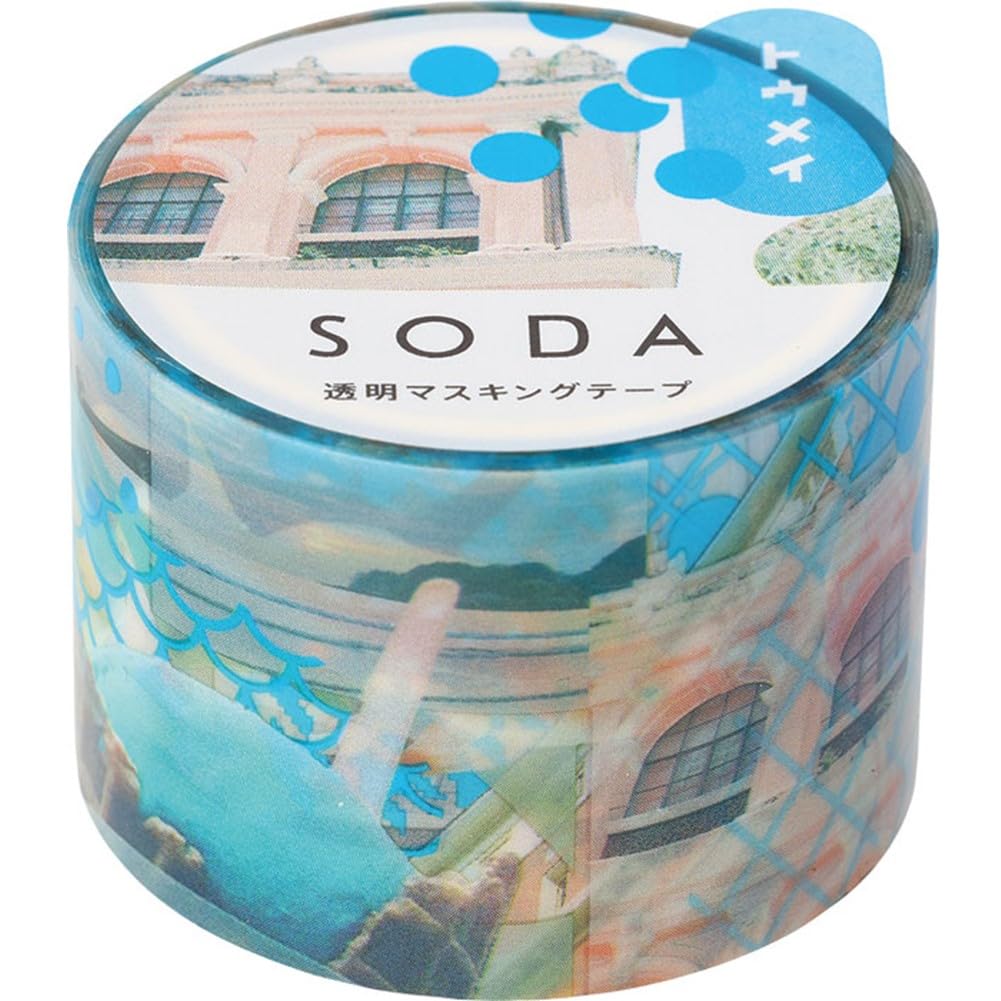 Amazon | キングジム マスキングテープ SODA 透明 幅30mm フォト