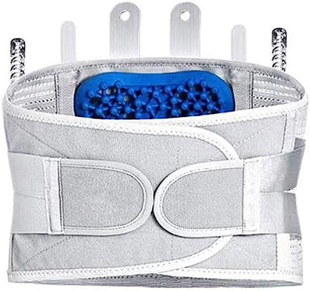 Faja Lumbar Para Hombre Y Mujer, Cinturón De Soporte Lumbar, Cinturón E Apoyo Lumbar, Cinturón Lumbar Con Ajuste, Cinturón Protector Lumbares, Aliviar El Dolor De Espalda Y Cintura ( Color : Gray , Si
