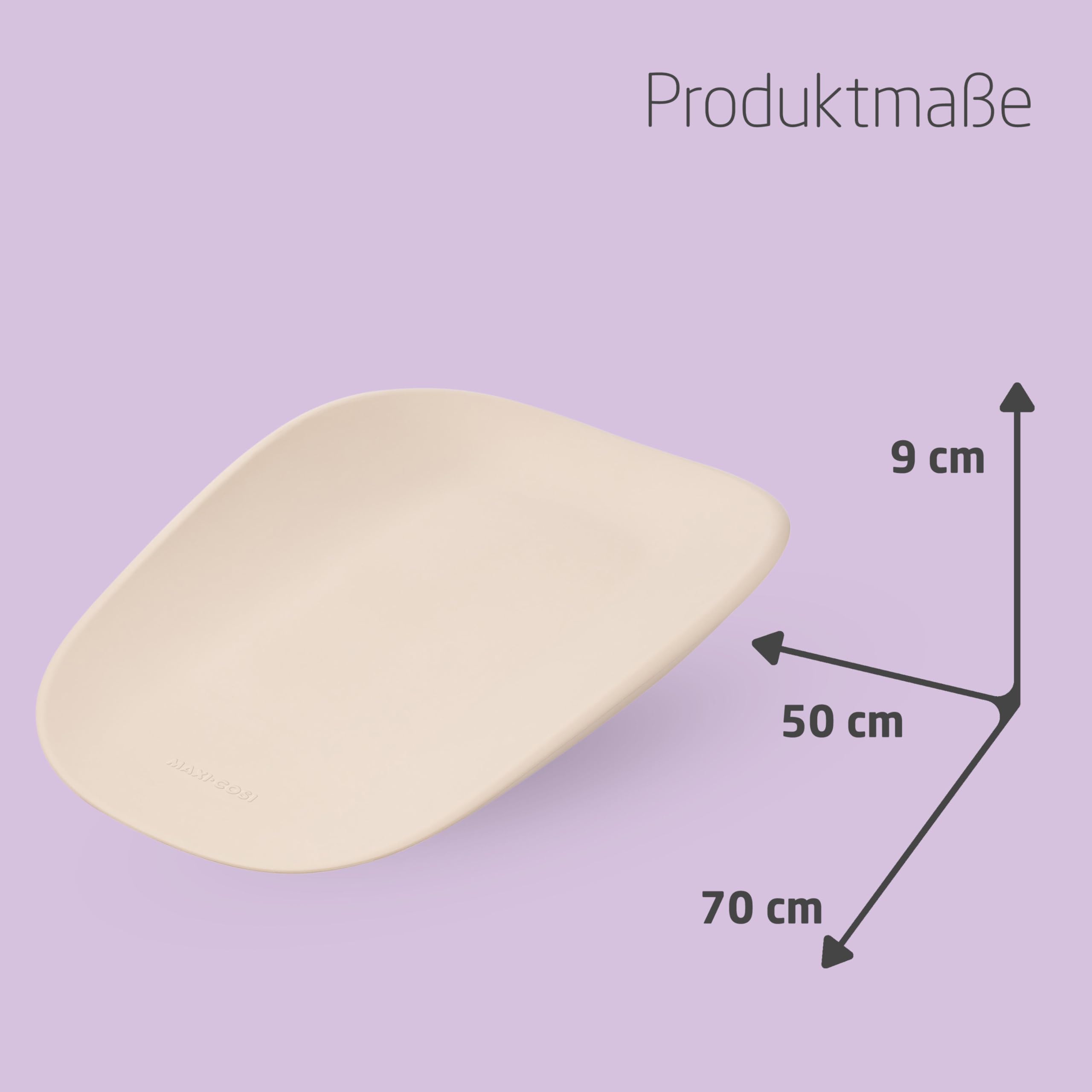 Maxi-Cosi Mavis, Baby Wickelauflage, 50x70cm, Ab der Geburt, Babys u. Kleinkinder, Hohe gebogene Ränder, Pflegeleicht, Rutschfeste Unterseite, Weicher Schaumstoff, Wickeltischauflage, Muted Terra