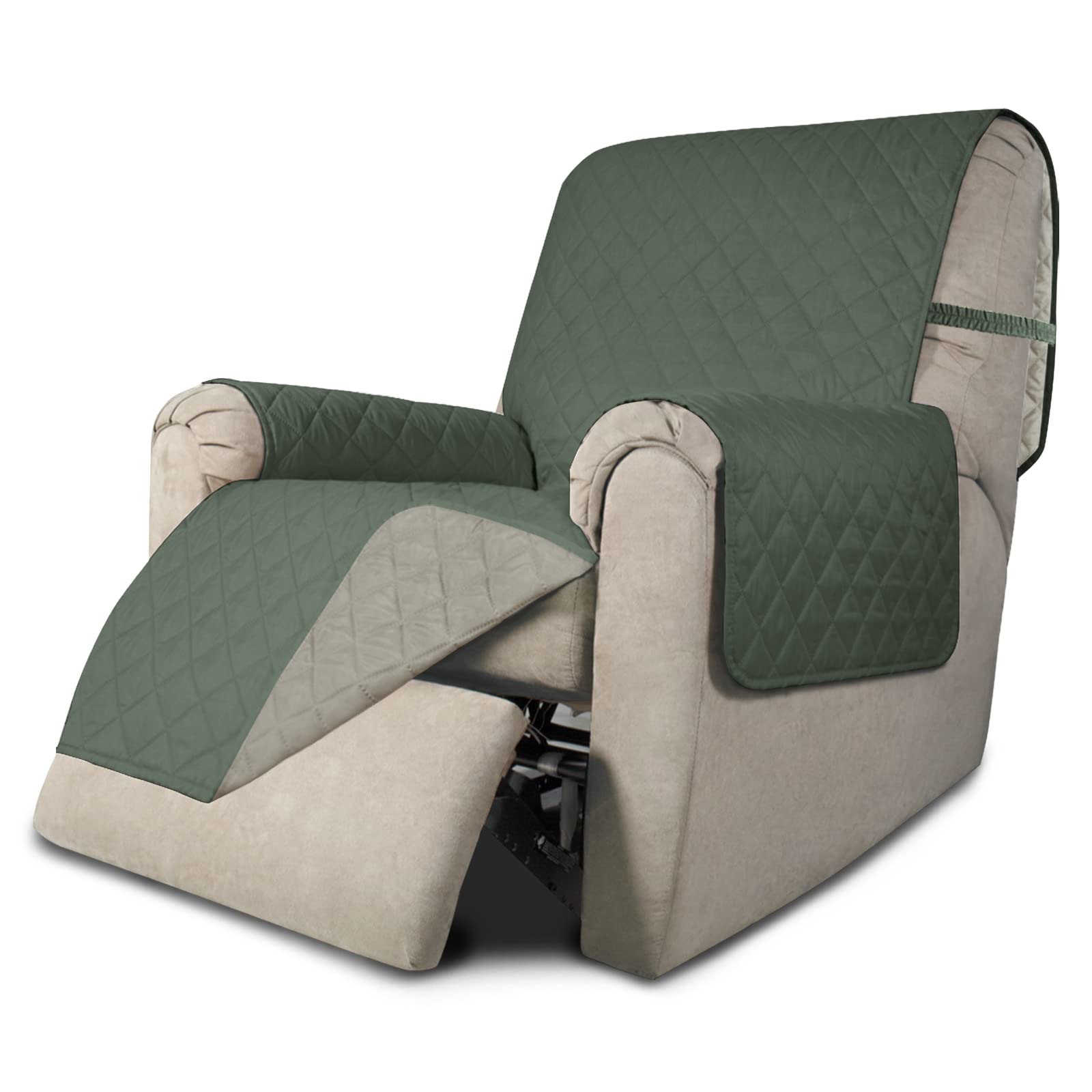 Easy-Going Recliner Chair Slipcover Reversible Sofa Cover Water Resistant Couch Cover Furniture Protector with Elastic Straps for Pets Dog (Recliner