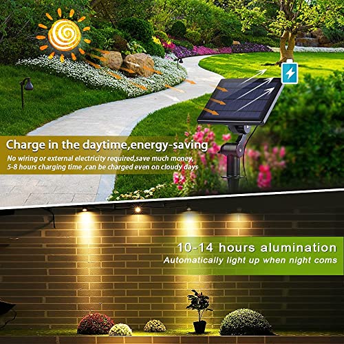 Udoosol Solar Spot Lights Outdoor,Compatible With Alexa,Color Changing Music Sync Solar Landscape Spotlights,Bluetooth App Control Solar Powered Wall Lights Waterproof Auto On House Tree Garden #TOP6