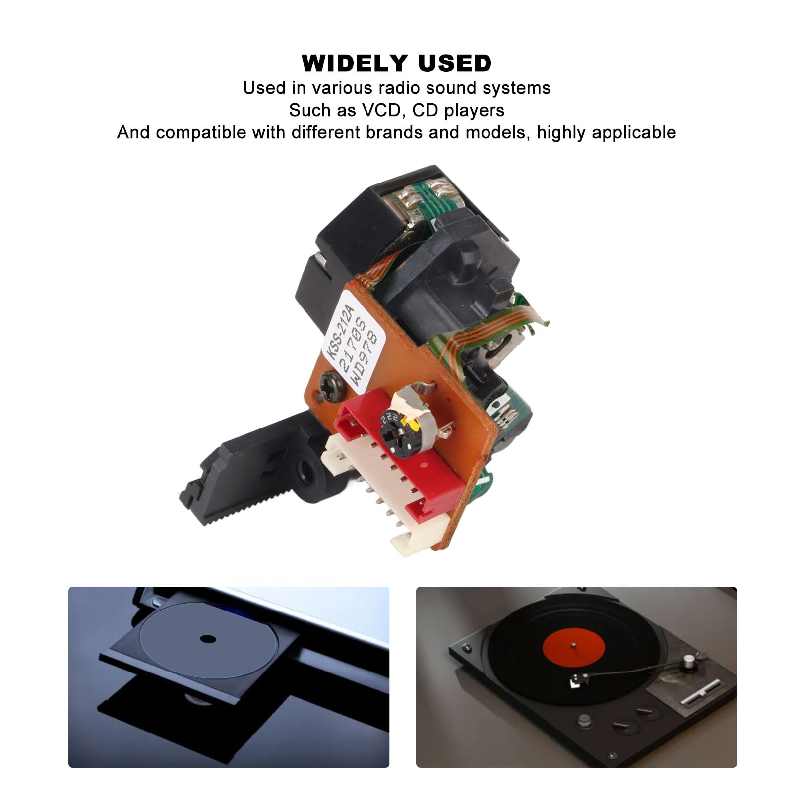 Pieza de Reparación de Repuesto de Lente óptica, Lente óptica de Reproductor KSS 210A 212B 150 con Alta Estabilidad para Mecanismo de CD/VCD