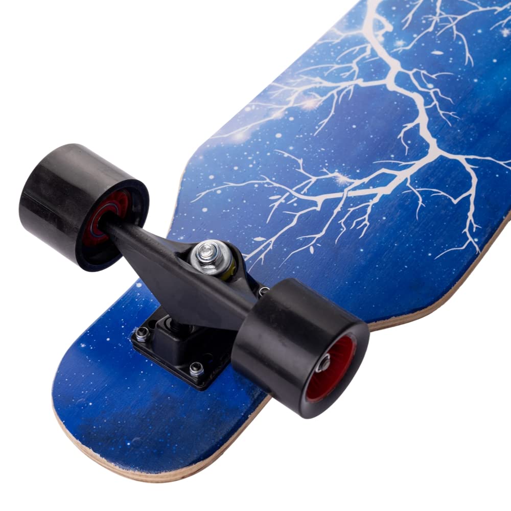 Longboard Cruiser 80 cm OH Deer | Carving et Cruising | Haute résistance et légèreté | ABEC-7 | Idéal pour les adolescents débutants | Axes en aluminium et roues PU, bois d'érable